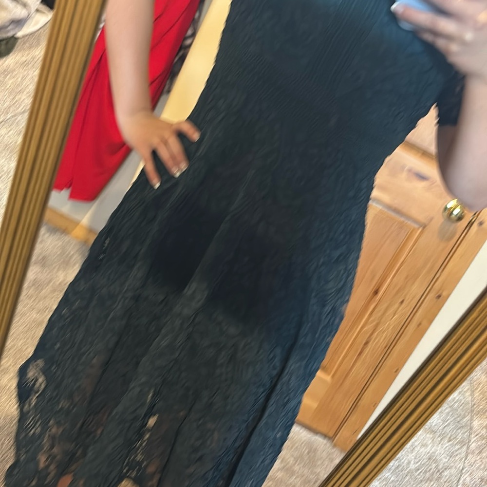 Elegant Dark Green Lace Dress